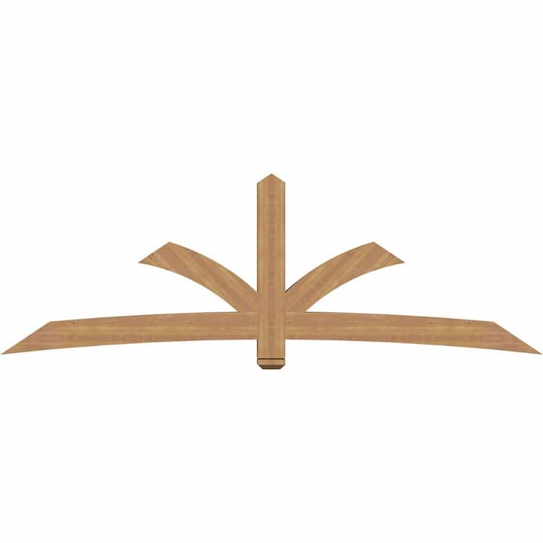 Ekena Millwork Davenport Timber Gable Bracket, Western Red Cedar, 108"W x 36"H x 5 1/2"D x 5 1/2"F, 8/12 Pitch GBW108X36X0606DAV00SWR - main